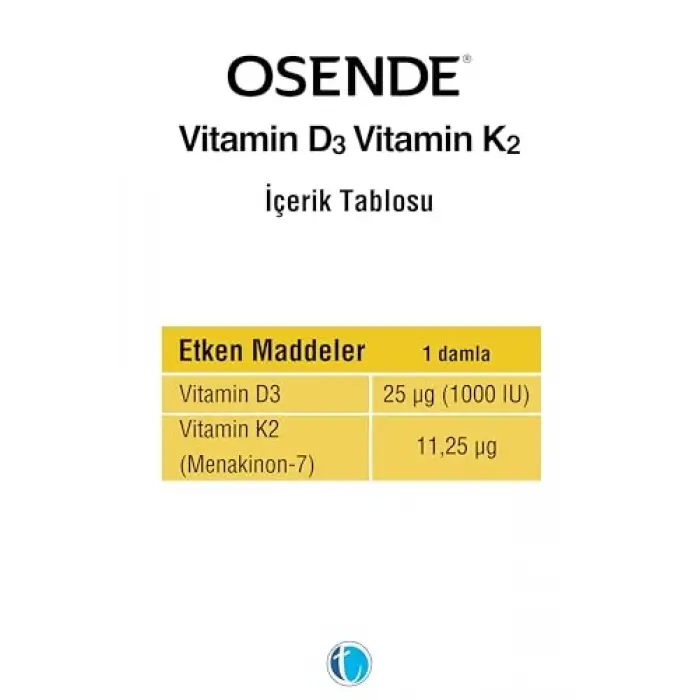 D3K2 vitamini damla, 20 ml