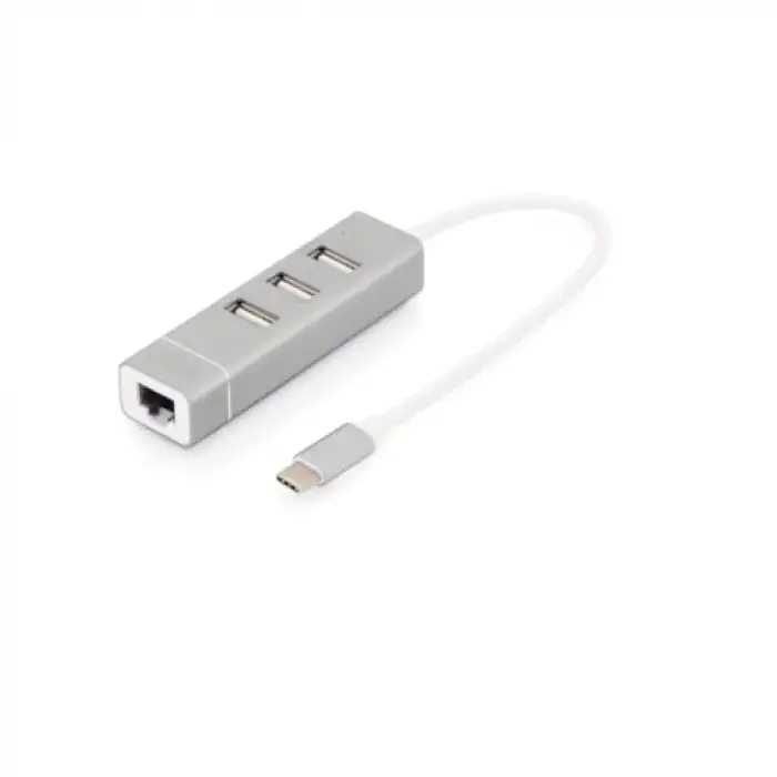 DA-70253 Usb Type-C 3-Port Hub + Hizli Ethernet Lan Cevirici