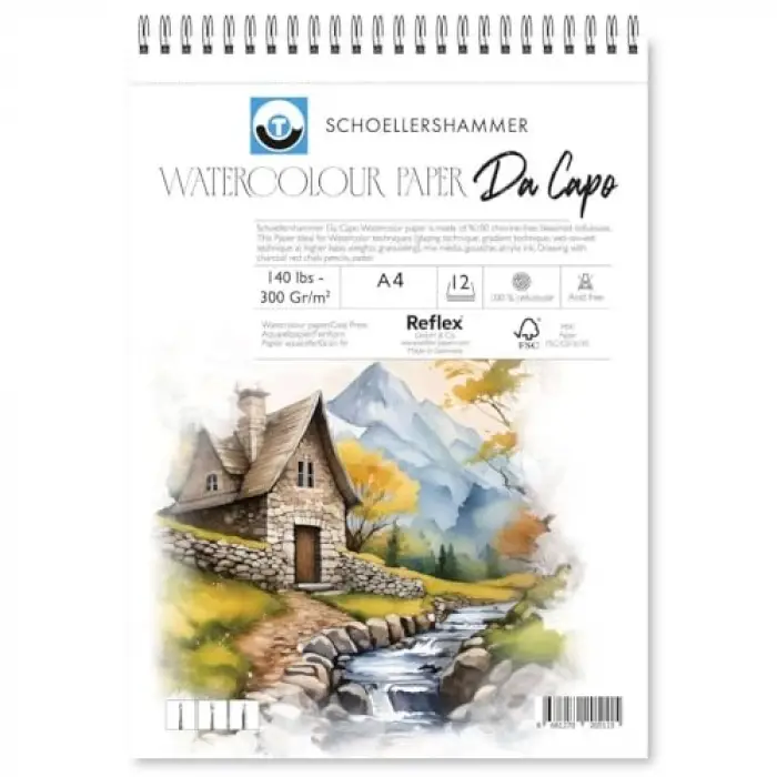 Da Capo Cold Press Suluboya Defteri 300 gr A4 12 yp