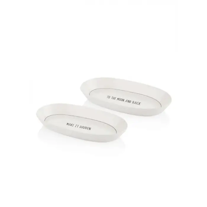 Daily Tunes Oval Servis Tabağı, 29 cm, 2li Set