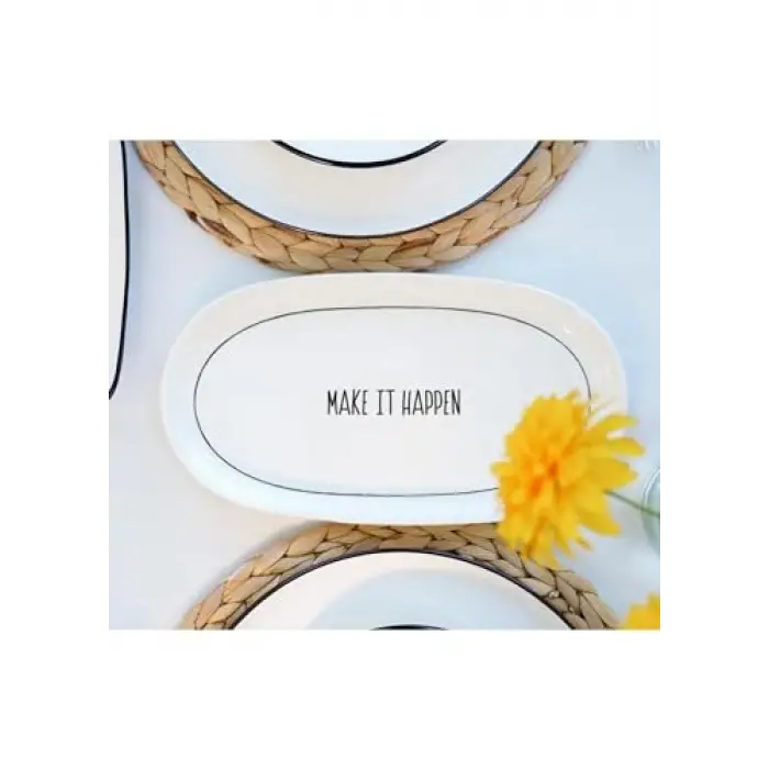 Daily Tunes Oval Servis Tabağı, 29 cm, 2li Set