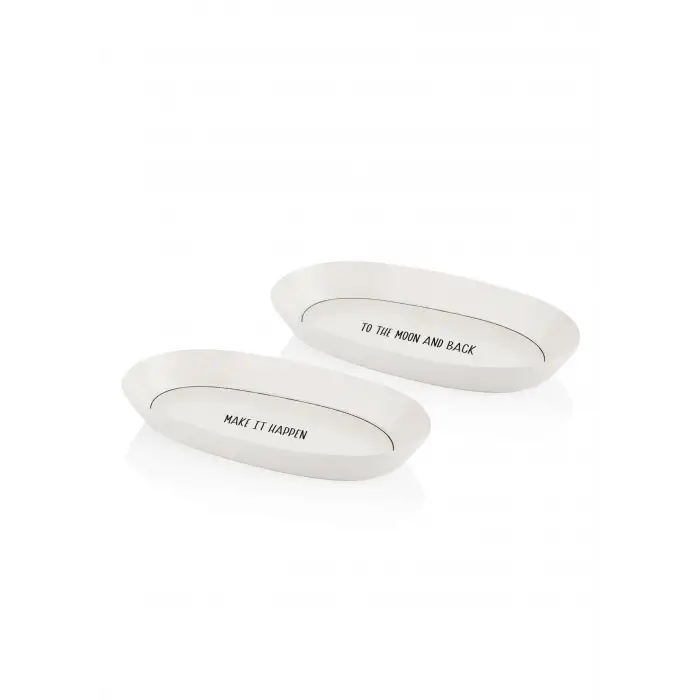 Daily Tunes Oval Servis Tabağı, 29 cm, 2li Set