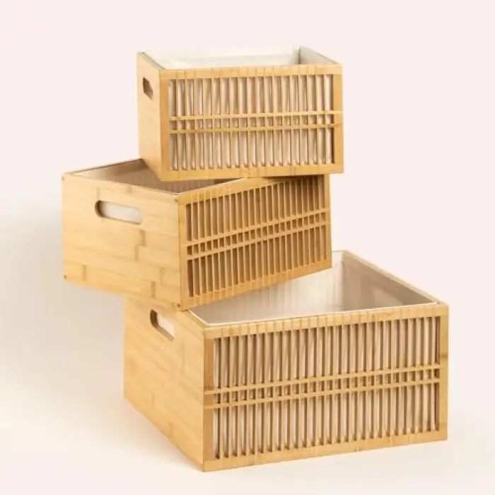 Dalı Natural Bambu Sepet 27x22x17 Cm