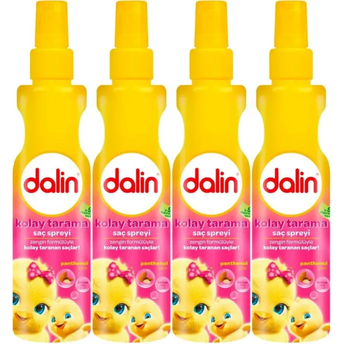 Dalin Kolay Saç Tarama Spreyi, 200 ml, Badem Özlü, 4lü Set