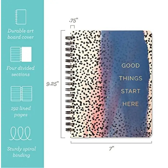 dan Wire-O not defteri: Good Things Start Here - 192 çizgili sayfa