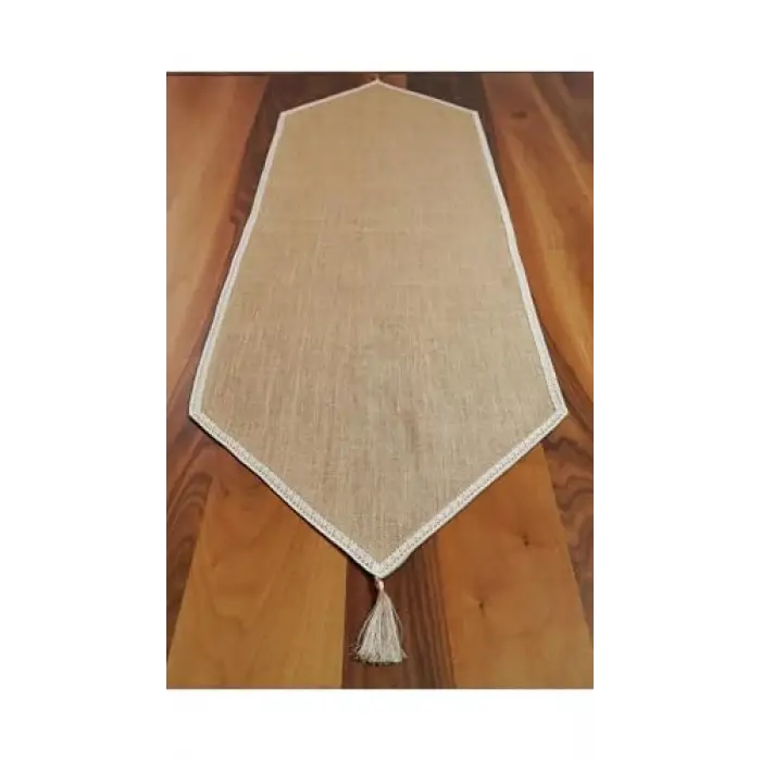 Dantel Kenarlı Jüt Runner 40x150
