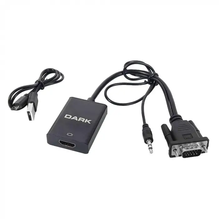 DARKDK-HD-AVGAXHDMI2VGAtoHDMIDönüştürücüSiyah()
