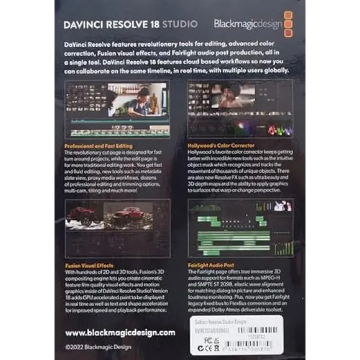 DaVinci Resolve video düzenleme yazılımı, Dnxhd dahil