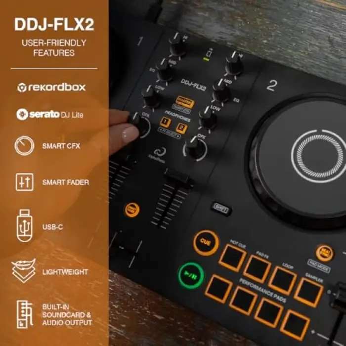 Ddj-FLX2 Controladora DJ 2 kanallı