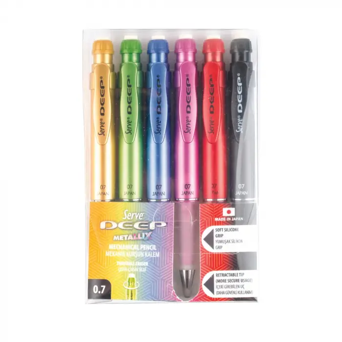 Deep M.Kursun Kalem Pre Metalik 6lı Pet