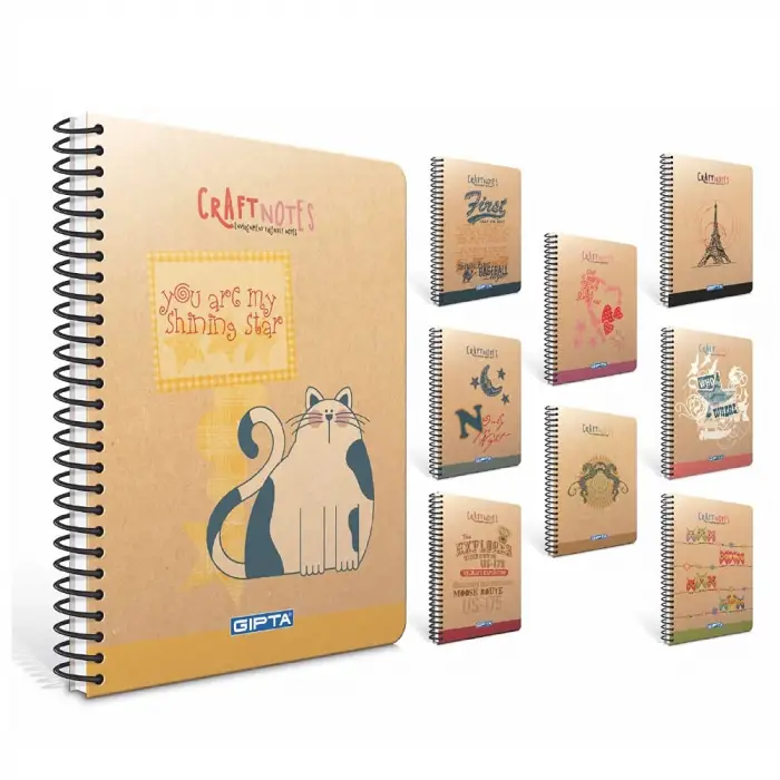 Defter Craft Spiralli Sert Kapak Çizgili 100 YP