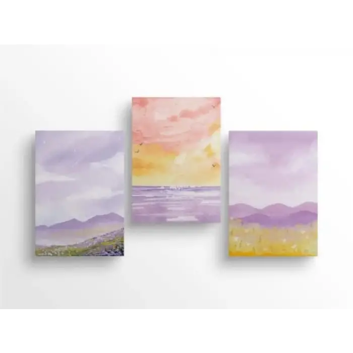 Defter, Lila - 3lü Seti, 14x21 cm, A5, Çizgili