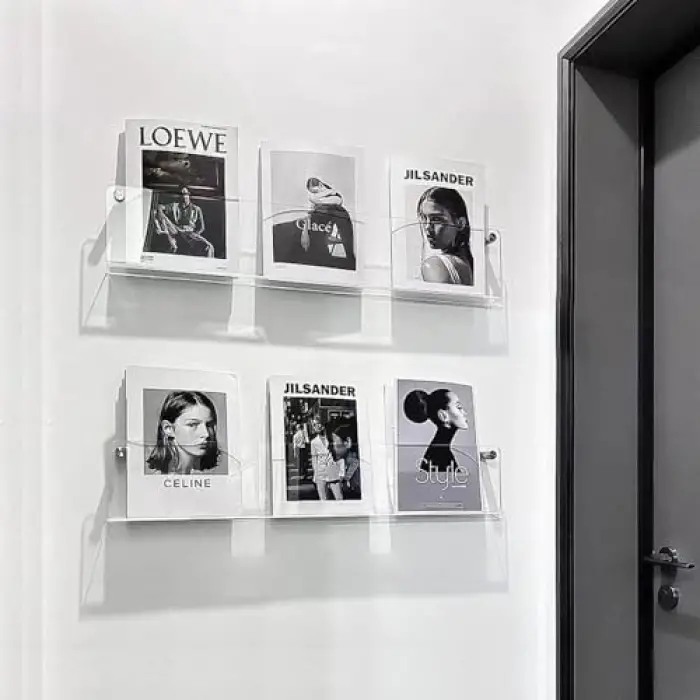 Dekoratif Kitap Raf (Şeffaf, 50cm)