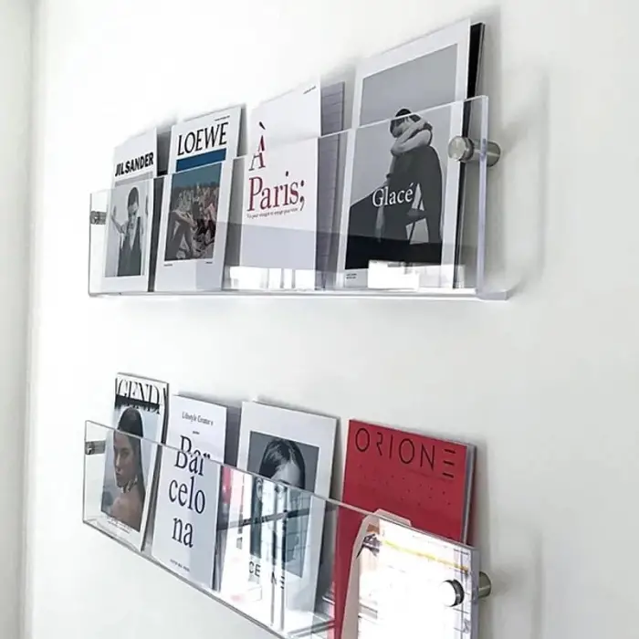 Dekoratif Kitap Raf (Şeffaf, 70 cm)