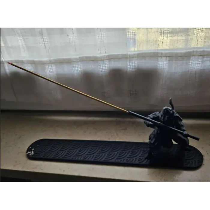 Dekoratif tütsülük Samuray Samurai warrior posing - incense stick holder