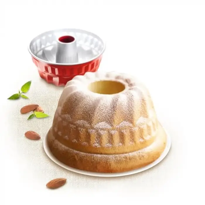DeliBake Alman Kek Kalıbı - Kırmızı - 22 cm