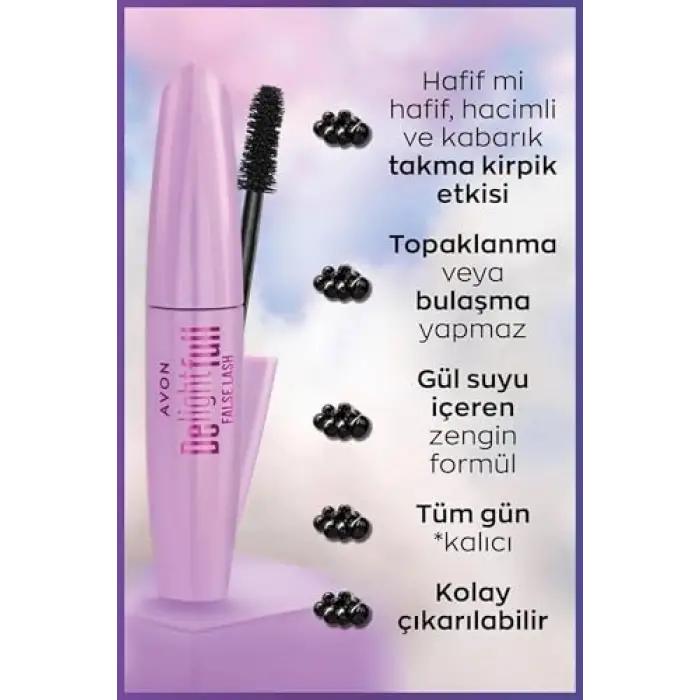 Delightfull False Lash Maskara 10 Ml. Blackest Black