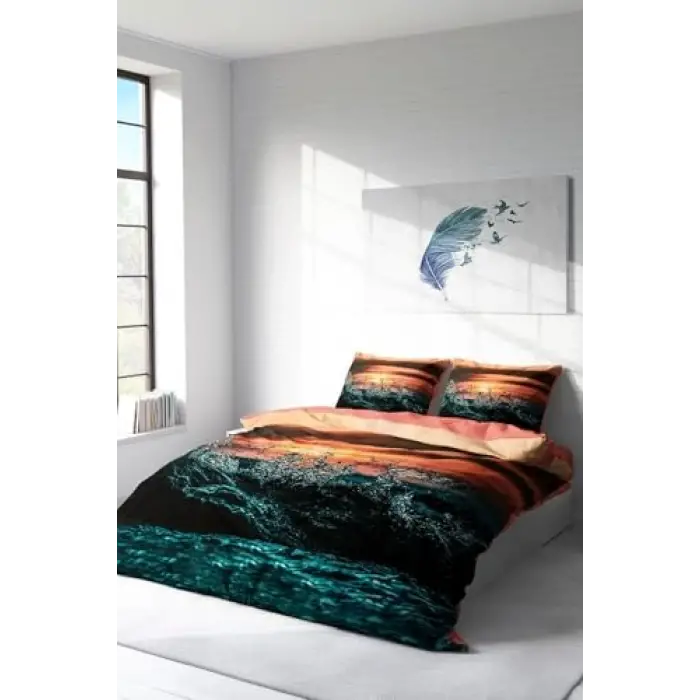 Deniz 3D Çift Kişilik Nevresim Takımı 200x220, monohome9215