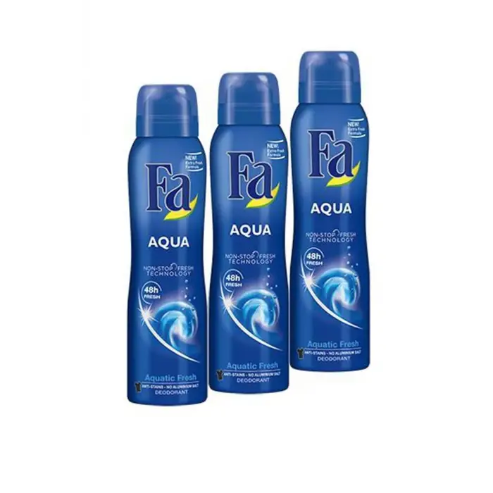 Deodorant, Aqua, Sprey, Aquatic Fresh, 150 ml, 4 Adet