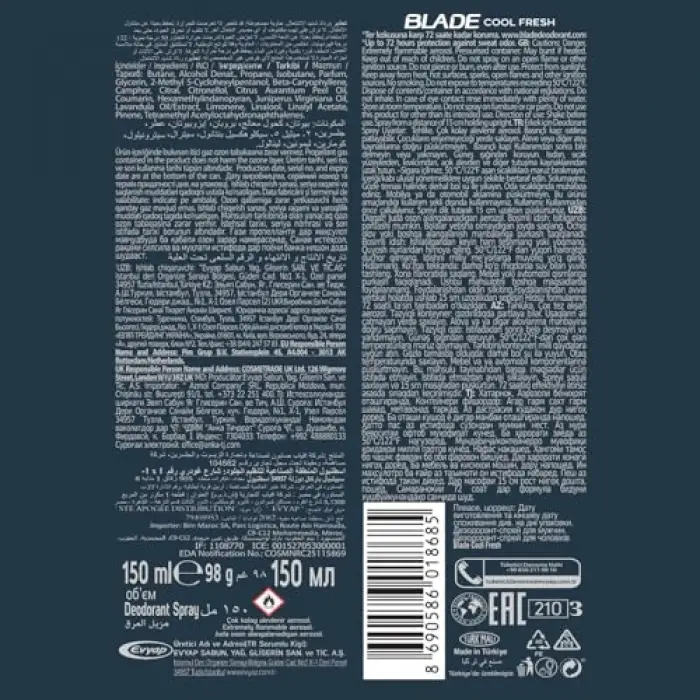 Deodorant Cool Fresh, 150 Mililitre