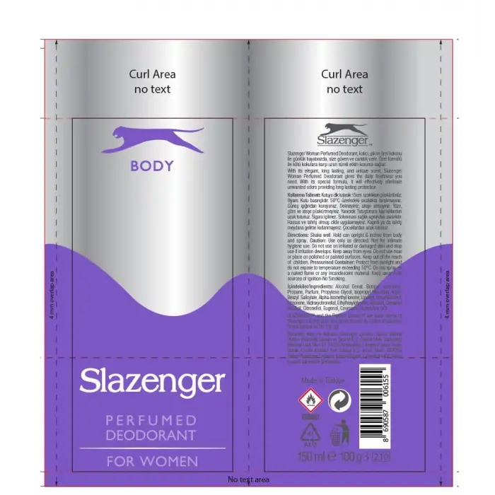 Deodorant, Slazenger Active Sport Kadın Mor