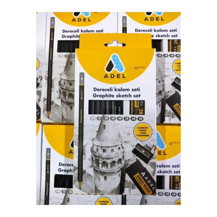 Dereceli Kalem Seti, 8li Grafite Sketch Set (HB-B-2B-3B-4B-5B-6B-8B)