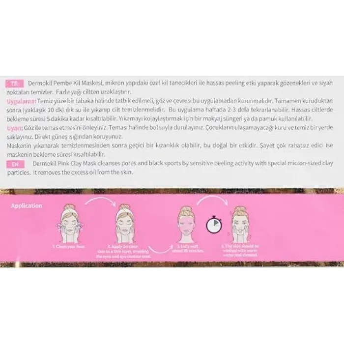 DERMOKİL Pembe Kil Yüz Maskesi 15 ml