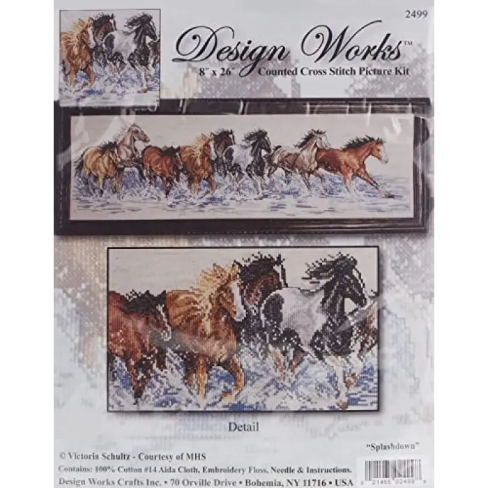 Design Works çapraz dikiş kalıbı resim, atlar için
