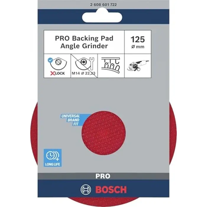 destek tabağı, cırt cırtlı, X-Lock, Ø125 mm