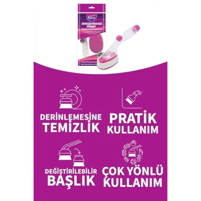 Deterjan Hazneli Bulaşık Süngeri Üçlü Set