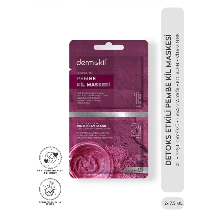 Detoks Etkili Pembe Kil Maskesi 2x 7.5 ml