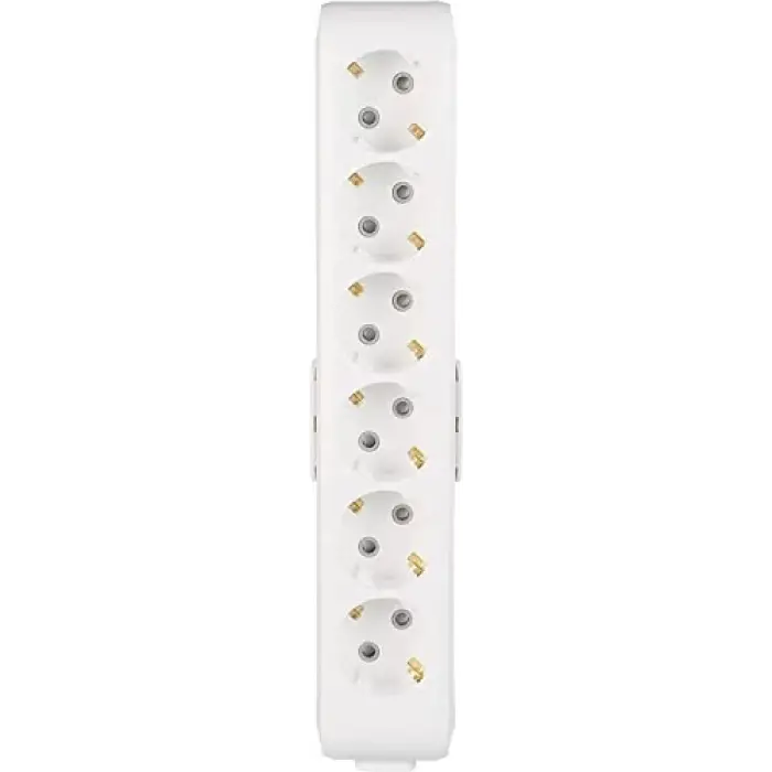 DIFA Pack VİKO Multi-Let 6lı Topraklı Ç.K Klemensli Priz, Beyaz