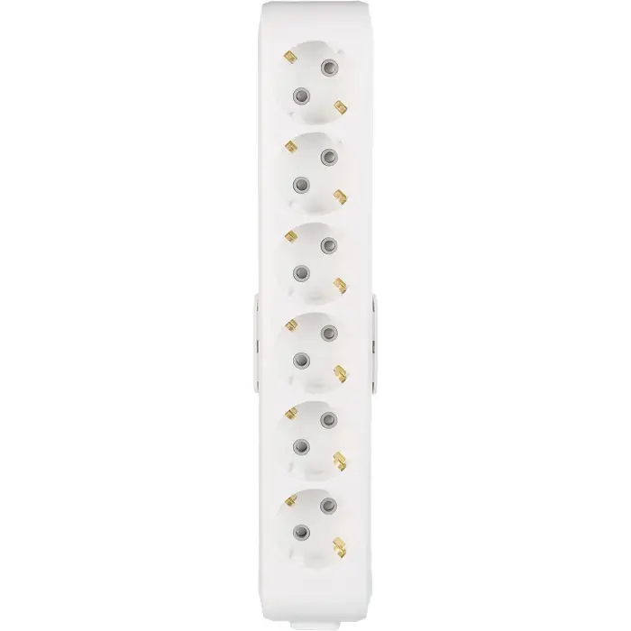 DIFA Pack VİKO Multi-Let 6lı Topraklı Ç.K Klemensli Priz, Beyaz