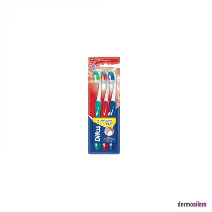 Difaş Ultra Clean 3lü Diş Fırçası