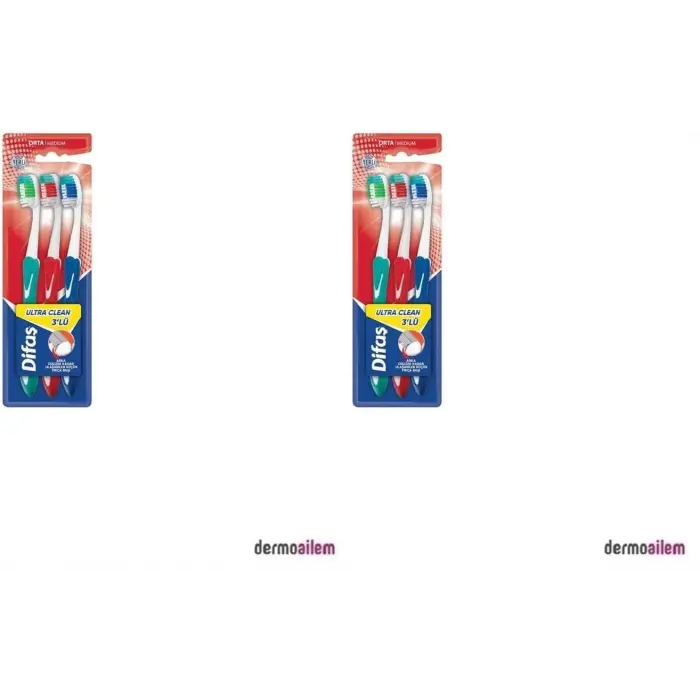 Difaş Ultra Clean 3lü Diş Fırçası