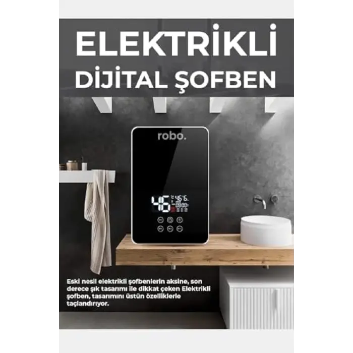 Dijital Akıllı Şofben, Duş Başlığı Hediyeli