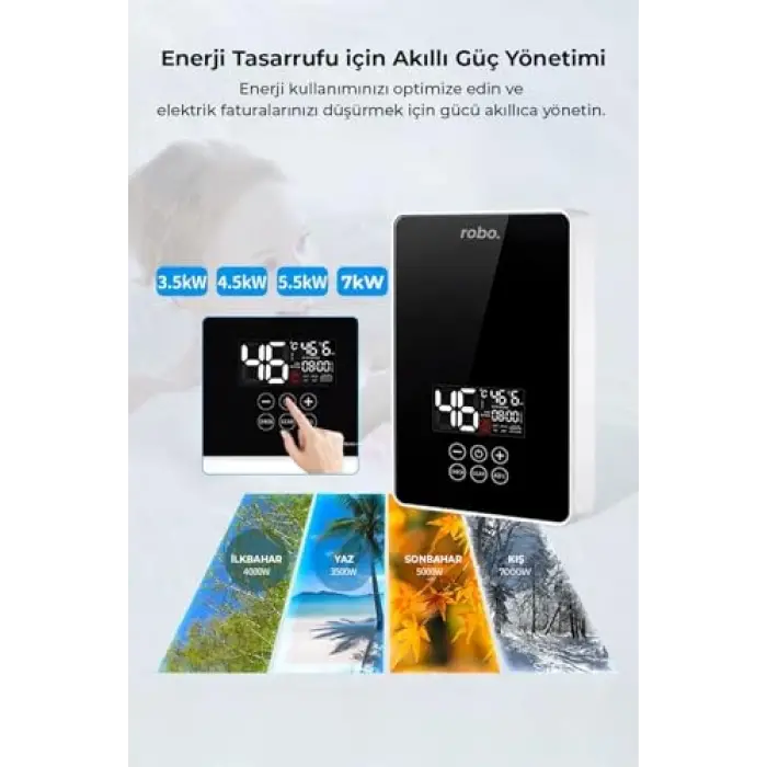 Dijital Akıllı Şofben, Duş Başlığı Hediyeli
