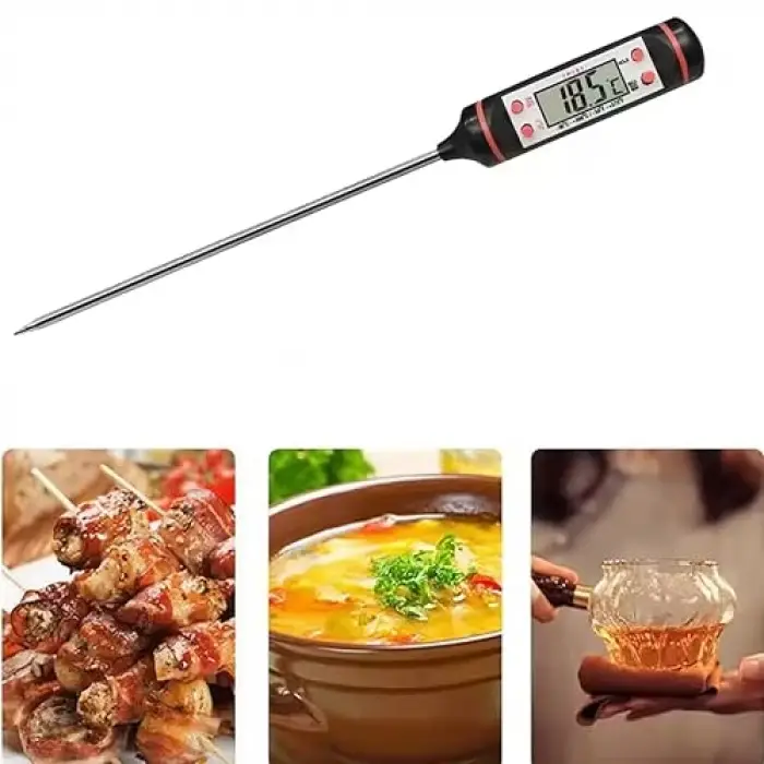 Dijital Gıda Termometresi; Paslanmaz Çelik Prob, LCD Ekran (1)