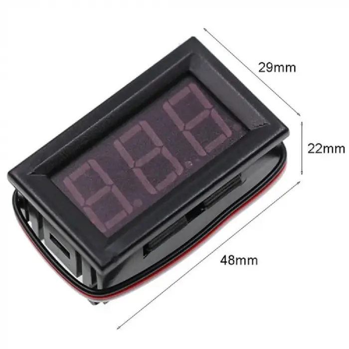 Dijital Mini Voltmetre 0.56 DC 0 30V Yeşil Işıklı