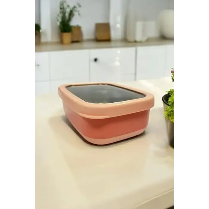 Dikdörtgen saklama kabı, 820 Ml, pembe, Vp-929