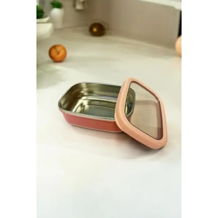 Dikdörtgen saklama kabı, 820 Ml, pembe, Vp-929