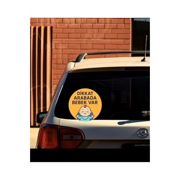 Dikkat Arabada Bebek Var Araba Etiketi ve Sticker