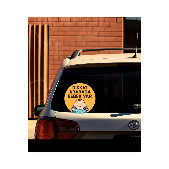 Dikkat Arabada Bebek Var Araba Etiketi ve Sticker