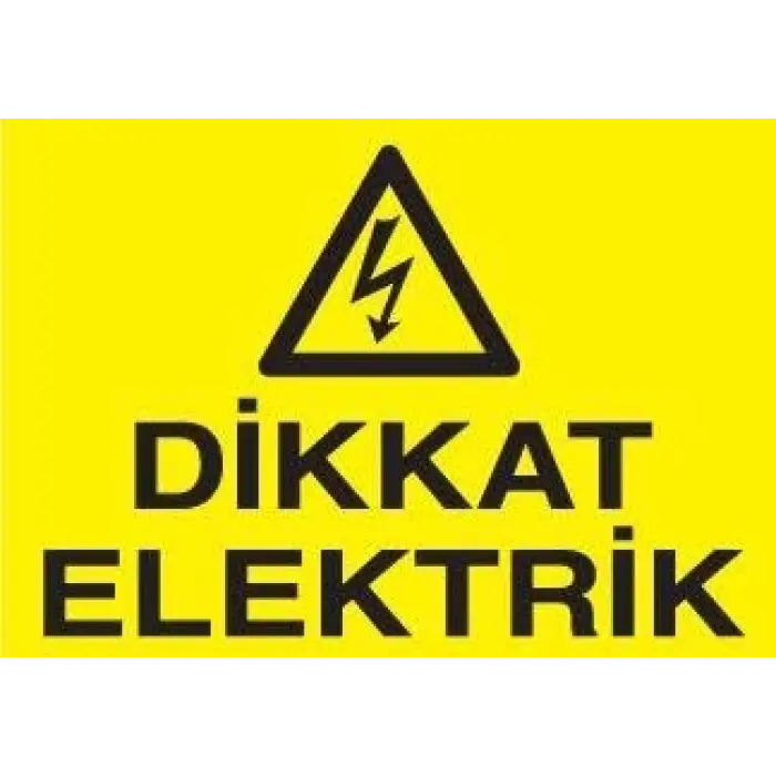 Dikkat Elektrik Uyarı Levhası 30x40 cm