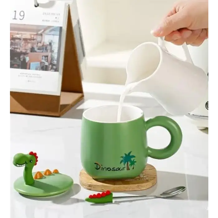 Dinozor Figürlü Seramik Kupa