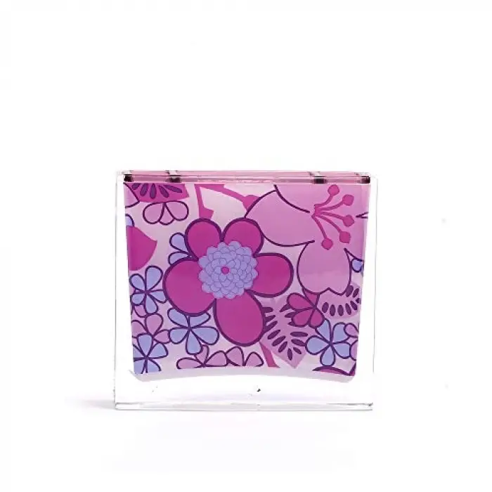 Diş Fırçalık Pembe Çiçekli Akrilik Model