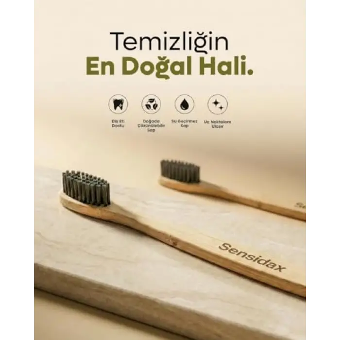Diş Fırçası — Bambu Doğal 1+1-Orta Medium
