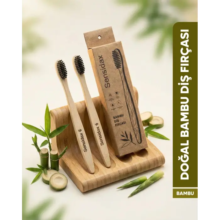 Diş Fırçası — Bambu Doğal 1+1-Orta Medium