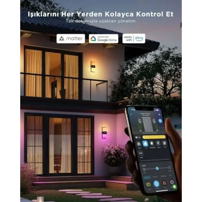 Dış Mekan Hareket Sensörlü Duvar Aydınlatması IP65 H7078CD1