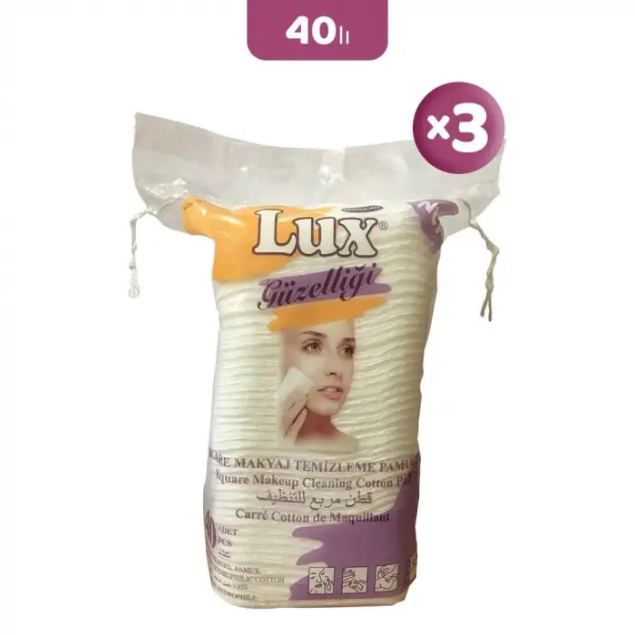 Disk Kare Makyaj Pamuğu 40lı x 3